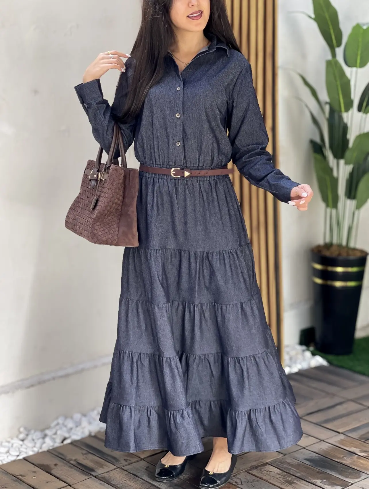 پیراهن جین سرمه ای
